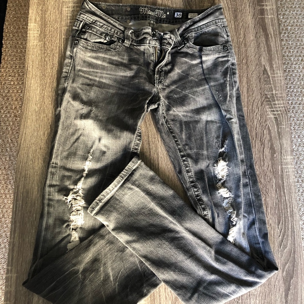 Gray Ripped Jeans